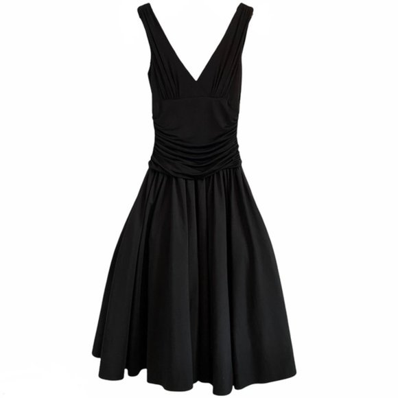 Max & Cleo Semi Formal Black Tulle Fit Flare Dress - Elegant Black Sleeveless - Picture 1 of 16